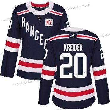 Adidas Naisten New York Rangers #20 Chris Kreider Laivastonsininen Sininen Aito 2018 Talvi Klassinen Ommeltu NHL Paita