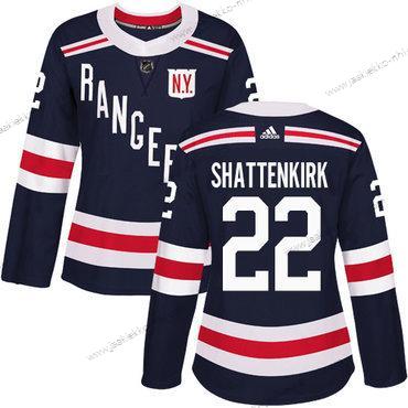 Adidas Naisten New York Rangers #22 Kevin Shattenkirk Laivastonsininen Sininen Aito 2018 Talvi Klassinen Ommeltu NHL Paita