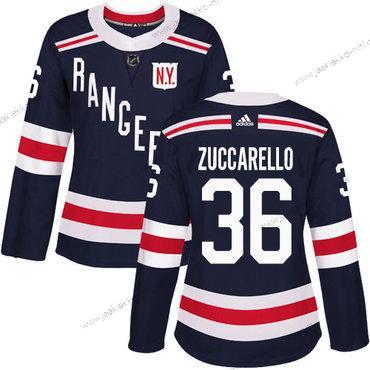 Adidas Naisten New York Rangers #36 Mats Zuccarello Laivastonsininen Sininen Aito 2018 Talvi Klassinen Ommeltu NHL Paita