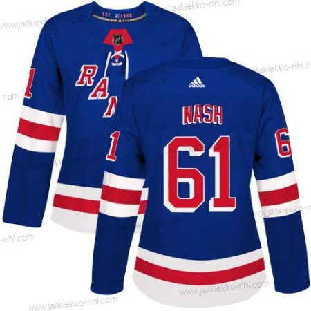 Adidas Naisten New York Rangers #61 Rick Nash Royal Sininen Kotiottelupaita Aito Ommeltu NHL Paita