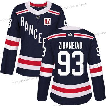 Adidas Naisten New York Rangers #93 Mika Zibanejad Laivastonsininen Sininen Aito 2018 Talvi Klassinen Ommeltu NHL Paita