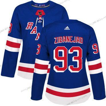 Adidas Naisten New York Rangers #93 Mika Zibanejad Royal Sininen Kotiottelupaita Aito Ommeltu NHL Paita