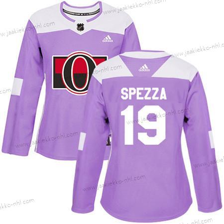 Adidas Naisten Ottawa Senators #19 Jason Spezza Violetti Aito Taistelee syöpää vastaan Ommeltu NHL Paita