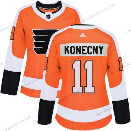 Adidas Naisten Philadelphia Flyers #11 Travis Konecny Oranssi Kotiottelupaita Aito Ommeltu NHL Paita