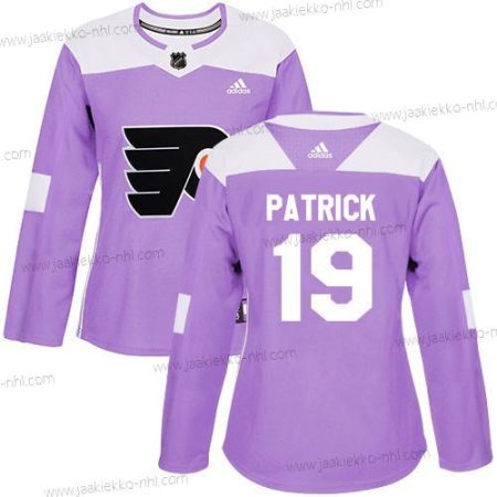 Adidas Naisten Philadelphia Flyers #19 Nolan Patrick Violetti Aito Taistelee syöpää vastaan Ommeltu NHL Paita