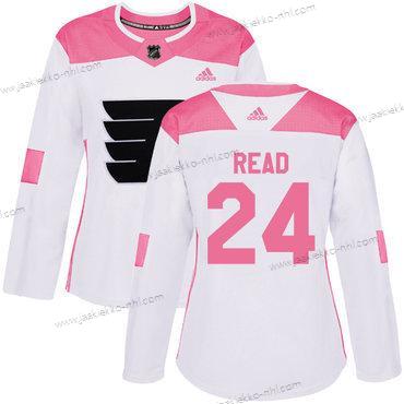 Adidas Naisten Philadelphia Flyers #24 Matt Read Valkoinen Pinkki Aito Ommeltu NHL Paita