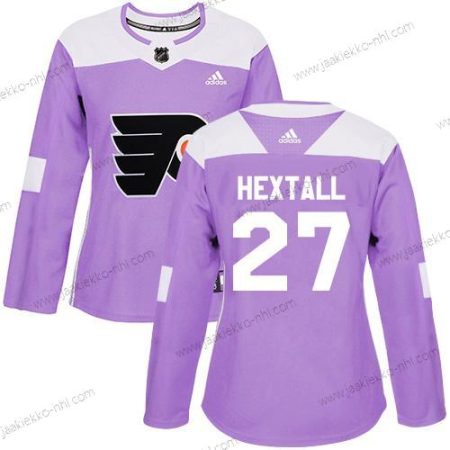 Adidas Naisten Philadelphia Flyers #27 Ron Hextall Violetti Aito Taistelee syöpää vastaan Ommeltu NHL Paita