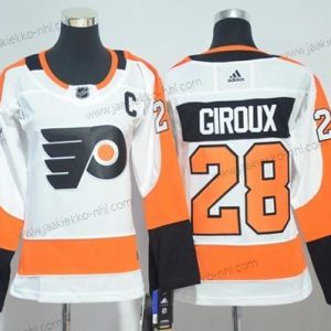 Adidas Naisten Philadelphia Flyers #28 Claude Giroux Valkoinen Road Aito Ommeltu NHL Paita