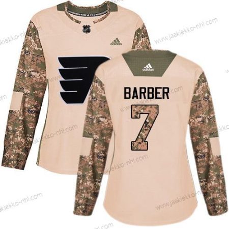 Adidas Naisten Philadelphia Flyers #7 Bill Barber Maastokuvio Aito 2017 Veterans Day Ommeltu NHL Paita