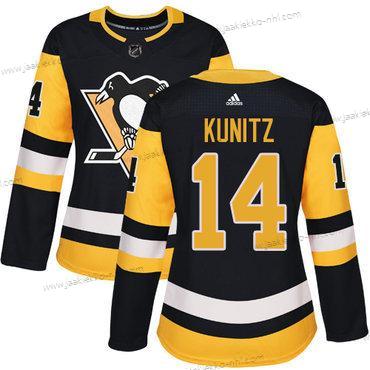 Adidas Naisten Pittsburgh Penguins #14 Chris Kunitz Musta Kotiottelupaita Aito Ommeltu NHL Paita