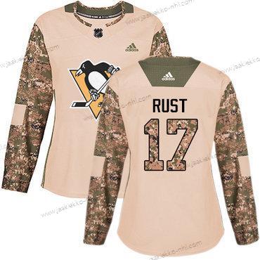 Adidas Naisten Pittsburgh Penguins #17 Bryan Rust Maastokuvio Aito 2017 Veterans Day Ommeltu NHL Paita