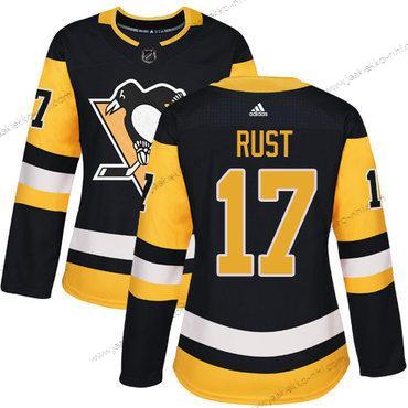 Adidas Naisten Pittsburgh Penguins #17 Bryan Rust Musta Kotiottelupaita Aito Ommeltu NHL Paita