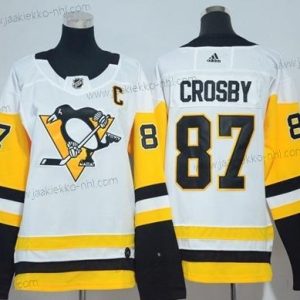 Adidas Naisten Pittsburgh Penguins #87 Sidney Crosby Valkoinen Road Aito Ommeltu NHL Paita