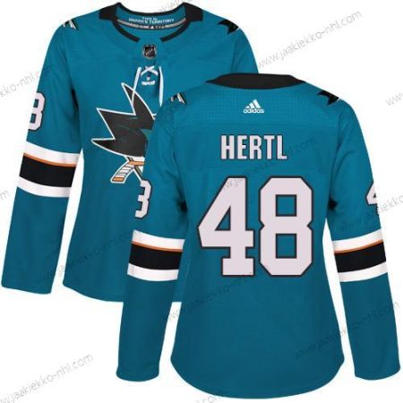 Adidas Naisten San Jose Sharks #48 Tomas Hertl Sinivihreä Kotiottelupaita Aito Ommeltu NHL Paita