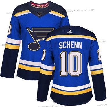 Adidas Naisten St. Louis Blues #10 Brayden Schenn Sininen Kotiottelupaita Aito Ommeltu NHL Paita