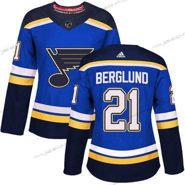 Adidas Naisten St. Louis Blues #21 Patrik Berglund Sininen Kotiottelupaita Aito Ommeltu NHL Paita