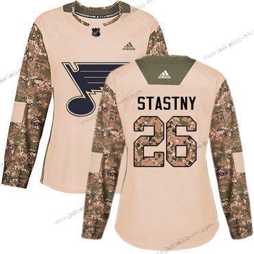 Adidas Naisten St. Louis Blues #26 Paul Stastny Maastokuvio Aito 2017 Veterans Day Ommeltu NHL Paita