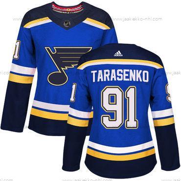 Adidas Naisten St. Louis Blues #91 Vladimir Tarasenko Sininen Kotiottelupaita Aito Ommeltu NHL Paita