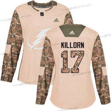 Adidas Naisten Tampa Bay Lightning #17 Alex Killorn Maastokuvio Aito 2017 Veterans Day Ommeltu NHL Paita