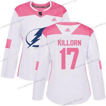 Adidas Naisten Tampa Bay Lightning #17 Alex Killorn Valkoinen Pinkki Aito Ommeltu NHL Paita