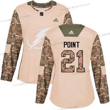 Adidas Naisten Tampa Bay Lightning #21 Brayden Point Maastokuvio Aito 2017 Veterans Day Ommeltu NHL Paita