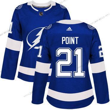 Adidas Naisten Tampa Bay Lightning #21 Brayden Point Sininen Kotiottelupaita Aito Ommeltu NHL Paita