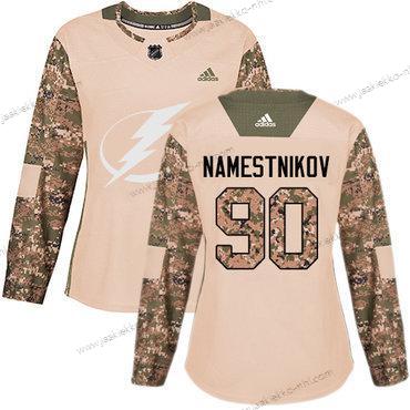 Adidas Naisten Tampa Bay Lightning #90 Vladislav Namestnikov Maastokuvio Aito 2017 Veterans Day Ommeltu NHL Paita