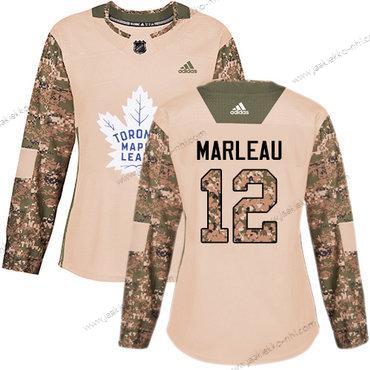 Adidas Naisten Toronto Maple Leafs #12 Patrick Marleau Maastokuvio Aito 2017 Veterans Day Ommeltu NHL Paita