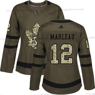 Adidas Naisten Toronto Maple Leafs #12 Patrick Marleau Vihreä Salute to Service Ommeltu NHL Paita