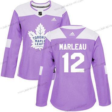 Adidas Naisten Toronto Maple Leafs #12 Patrick Marleau Violetti Aito Taistelee syöpää vastaan Ommeltu NHL Paita