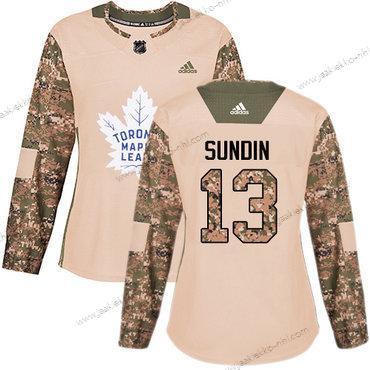 Adidas Naisten Toronto Maple Leafs #13 Mats Sundin Maastokuvio Aito 2017 Veterans Day Ommeltu NHL Paita