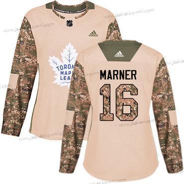 Adidas Naisten Toronto Maple Leafs #16 Mitchell Marner Maastokuvio Aito 2017 Veterans Day Ommeltu NHL Paita