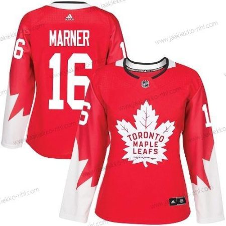 Adidas Naisten Toronto Maple Leafs #16 Mitchell Marner Punainen Kanadan maajoukkue Aito Ommeltu NHL Paita