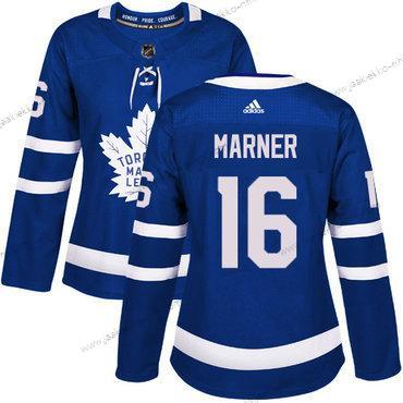 Adidas Naisten Toronto Maple Leafs #16 Mitchell Marner Sininen Kotiottelupaita Aito Ommeltu NHL Paita