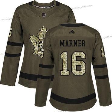 Adidas Naisten Toronto Maple Leafs #16 Mitchell Marner Vihreä Salute to Service Ommeltu NHL Paita