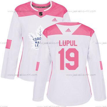 Adidas Naisten Toronto Maple Leafs #19 Joffrey Lupul Valkoinen Pinkki Aito Ommeltu NHL Paita