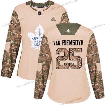 Adidas Naisten Toronto Maple Leafs #25 James Van Riemsdyk Maastokuvio Aito 2017 Veterans Day Ommeltu NHL Paita