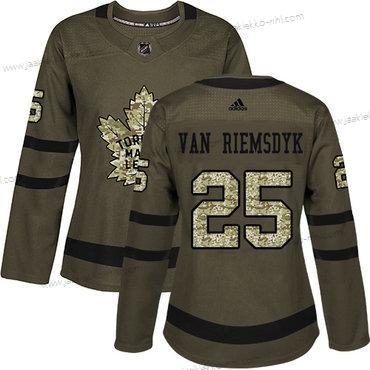 Adidas Naisten Toronto Maple Leafs #25 James Van Riemsdyk Vihreä Salute to Service Ommeltu NHL Paita