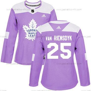 Adidas Naisten Toronto Maple Leafs #25 James Van Riemsdyk Violetti Aito Taistelee syöpää vastaan Ommeltu NHL Paita