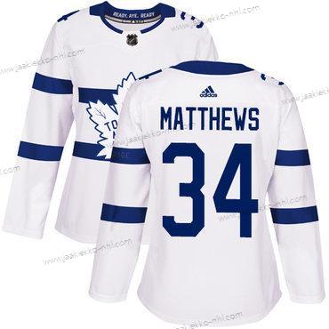 Adidas Naisten Toronto Maple Leafs #34 Auston Matthews Valkoinen Aito 2018 Stadium Series Ommeltu NHL Paita