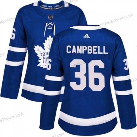 Adidas Naisten Toronto Maple Leafs #36 Jack Campbell Aito Sininen Kotiottelupaita Paita