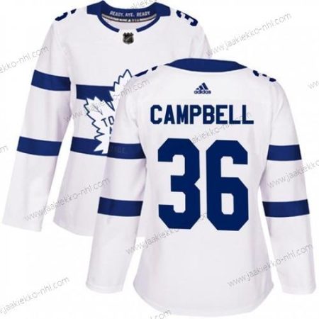 Adidas Naisten Toronto Maple Leafs #36 Jack Campbell Aito Valkoinen 2018 Stadium Series Paita