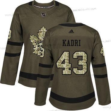 Adidas Naisten Toronto Maple Leafs #43 Nazem Kadri Vihreä Salute to Service Ommeltu NHL Paita