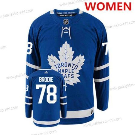 Adidas Naisten Toronto Maple Leafs #78 Tj Brodie Royal Sininen Ommeltu NHL Paita