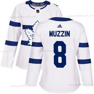 Adidas Naisten Toronto Maple Leafs #8 Jake Muzzin Valkoinen Aito 2018 Stadium Series Paita