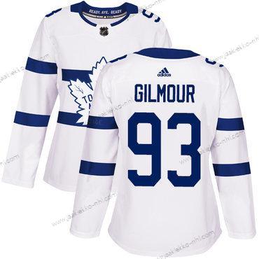 Adidas Naisten Toronto Maple Leafs #93 Doug Gilmour Valkoinen Aito 2018 Stadium Series Ommeltu NHL Paita