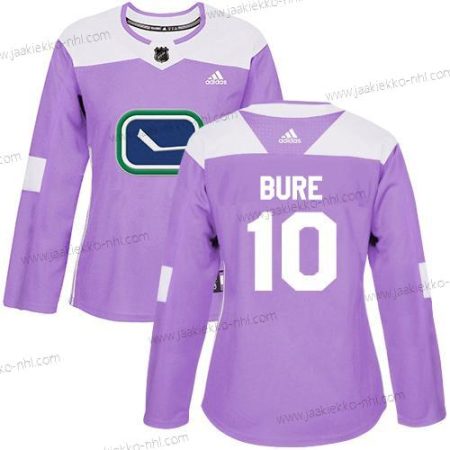 Adidas Naisten Vancouver Canucks #10 Pavel Bure Violetti Aito Taistelee syöpää vastaan Ommeltu NHL Paita