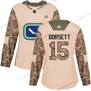 Adidas Naisten Vancouver Canucks #15 Derek Dorsett Maastokuvio Aito 2017 Veterans Day Ommeltu NHL Paita