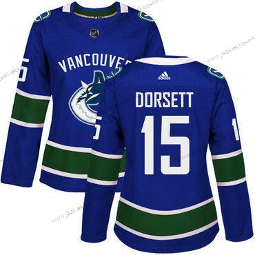 Adidas Naisten Vancouver Canucks #15 Derek Dorsett Sininen Kotiottelupaita Aito Ommeltu NHL Paita