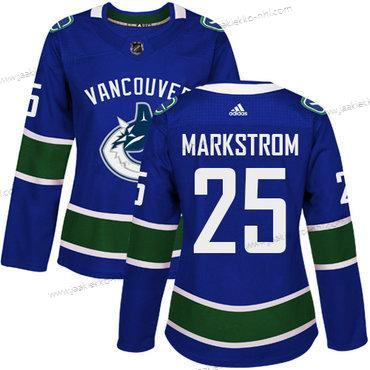 Adidas Naisten Vancouver Canucks #25 Jacob Markstrom Sininen Kotiottelupaita Aito Ommeltu NHL Paita